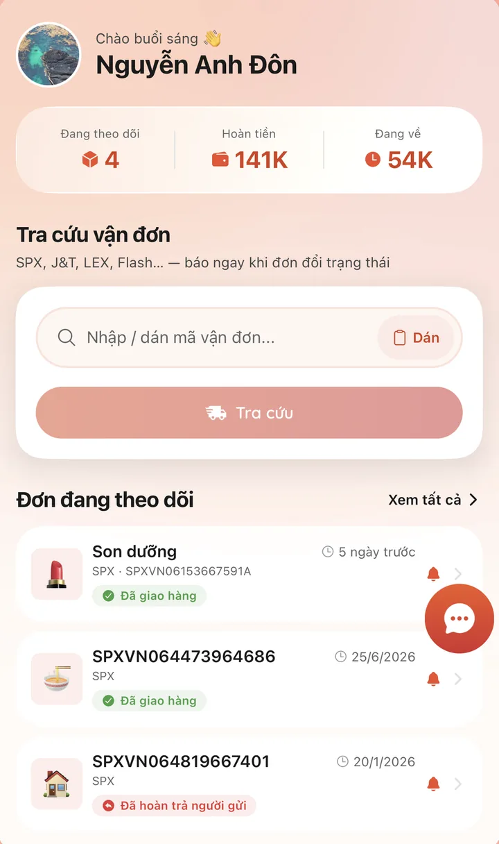 Theo dõi vận đơn
